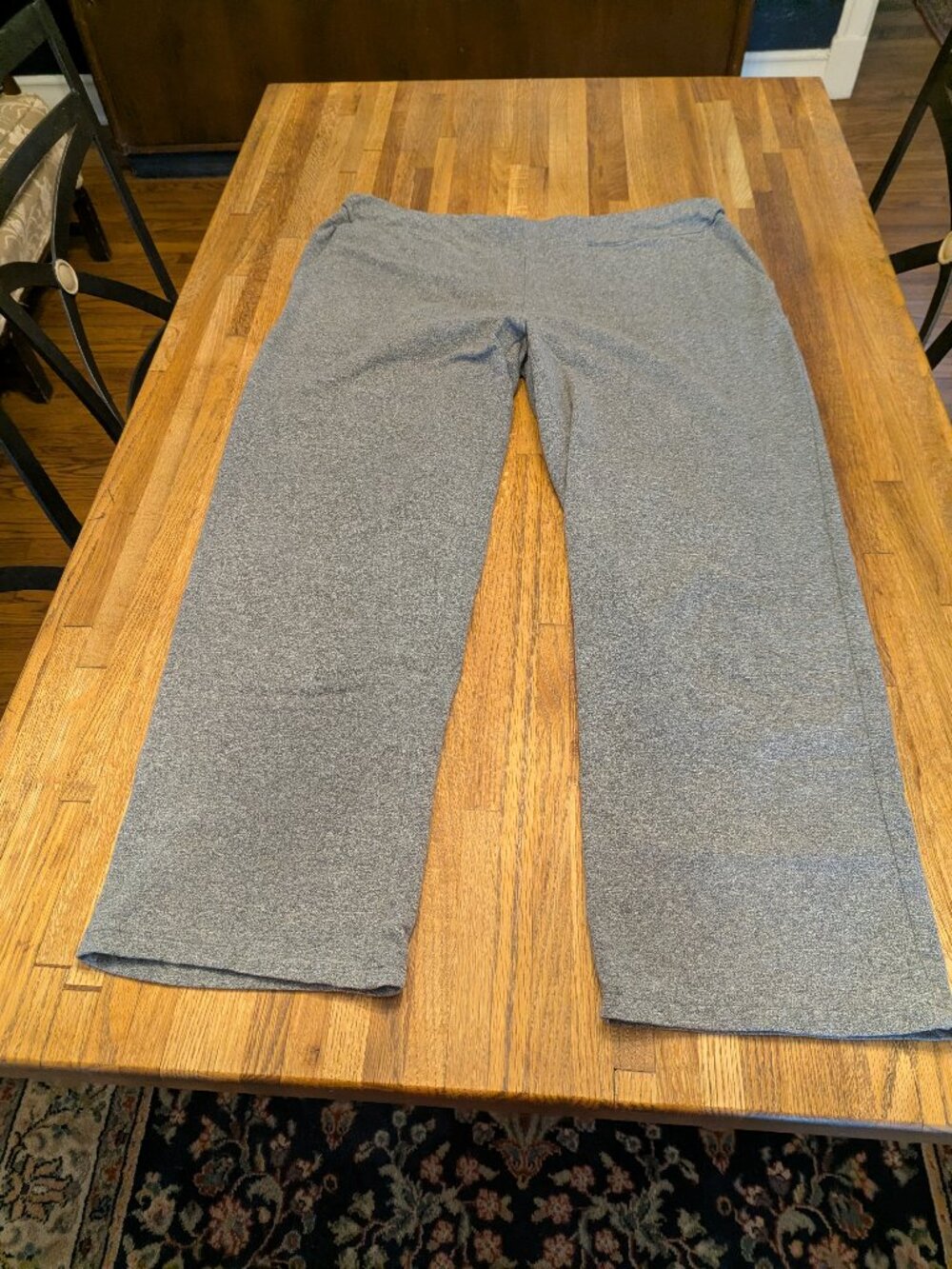 Heather Gray Elastic Waistband Women's XXL Look Professional Comfy Pockets